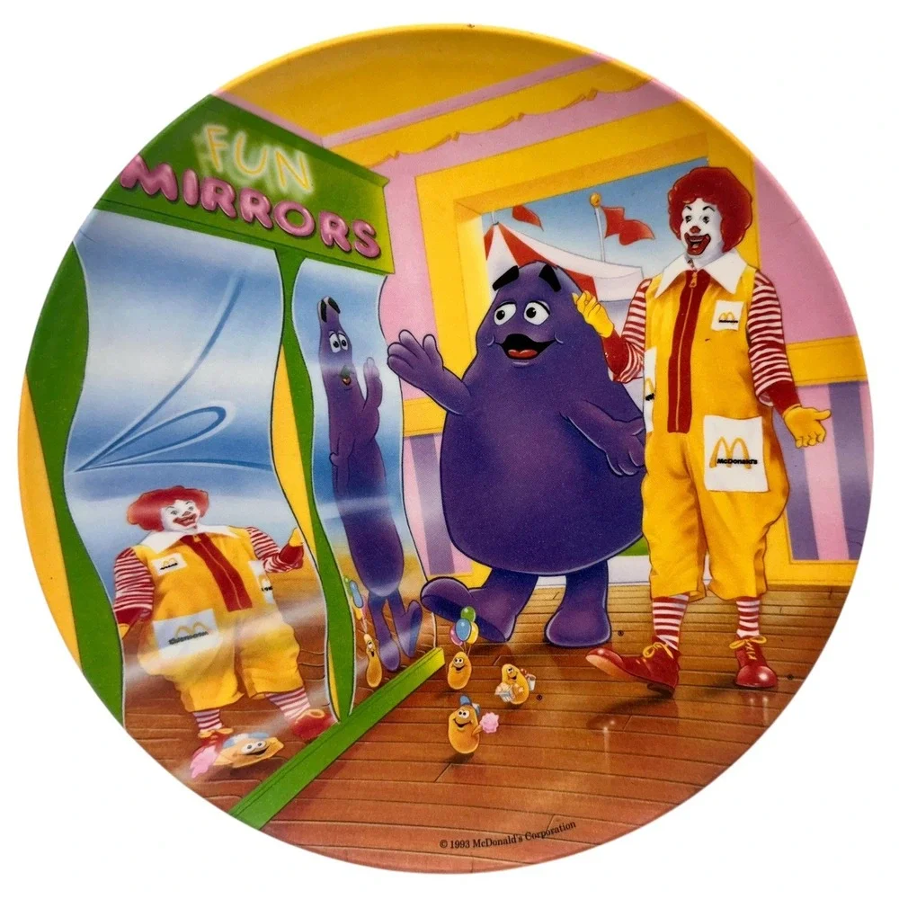 Vintage 1989 Set of 4‎ McDonalds Melamine Plates